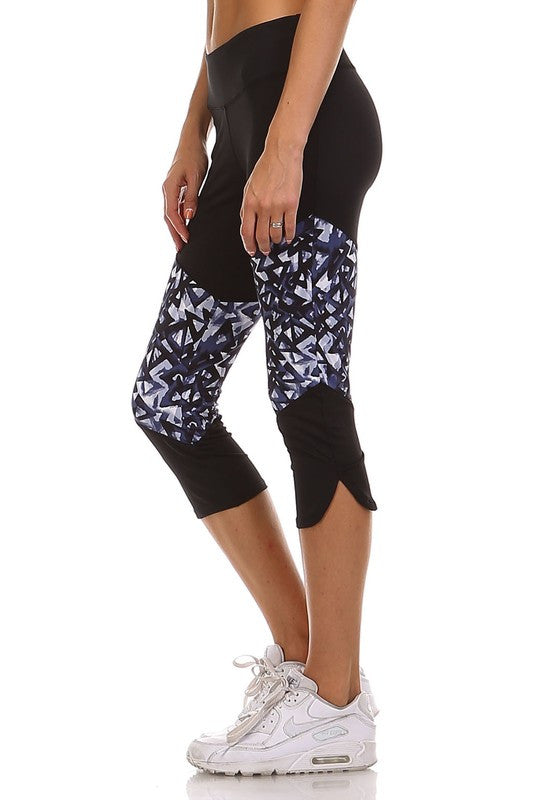 Print Knee Active Capri Legging