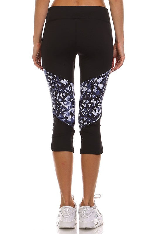 Print Knee Active Capri Legging
