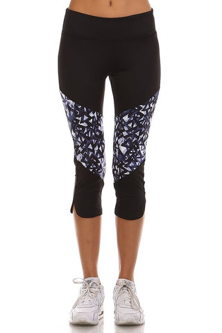 Print Knee Active Capri Legging