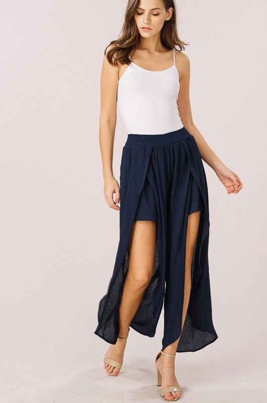 Front Slit Palazzo Pants