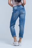 Distressed Boyfriend Jeans