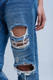Distressed Boyfriend Jeans