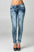 Stone Wash Skinny Jeans