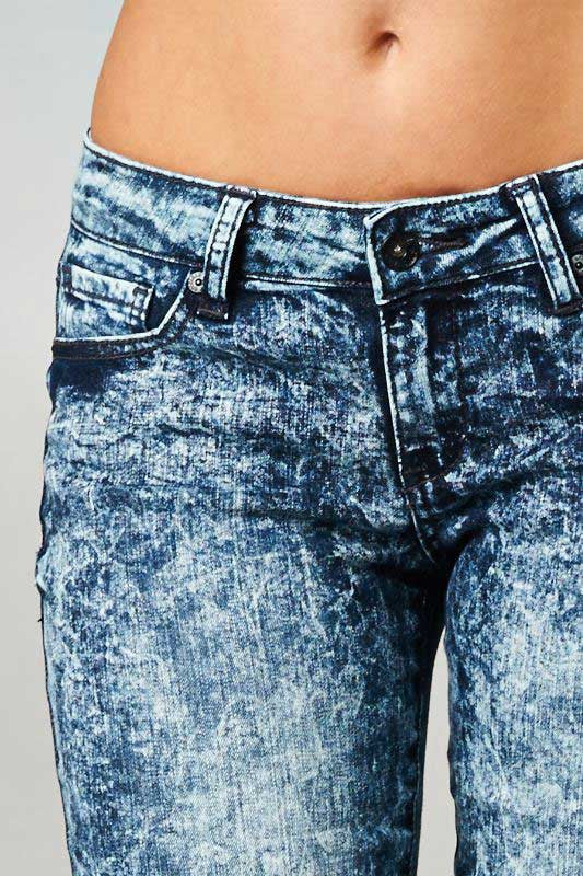 Stone Wash Skinny Jeans