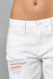 Destroyed White Boyfriend Jeans