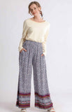 Navy Floral Palazzo Pants