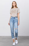 Lightwash Distressed Mom Jeans