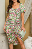 Floral Ruched Dress