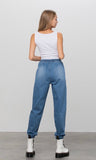 Denim Drawstring Joggers