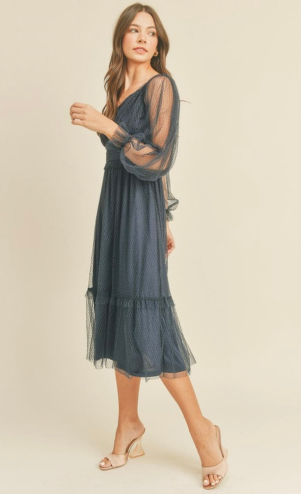 Navy Lace Dress