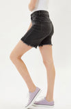 Black Distressed Bermuda Shorts
