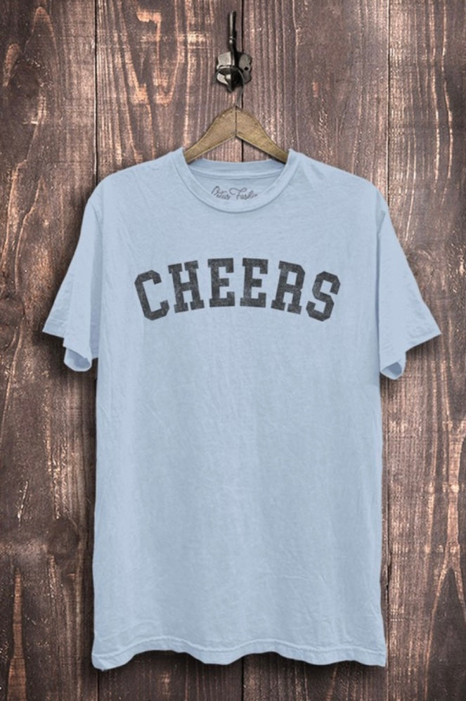 Light Blue Cheers Tee