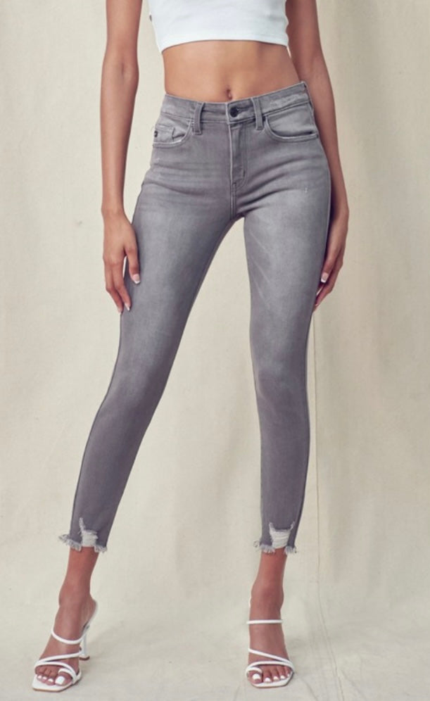 Grey High Rise Skinny Jeans