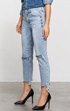 Light Wash Girlfriend Jeans