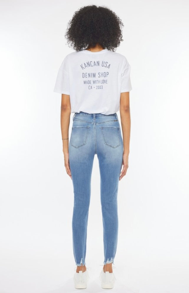 Lightwash High Rise Superskinny Jeans