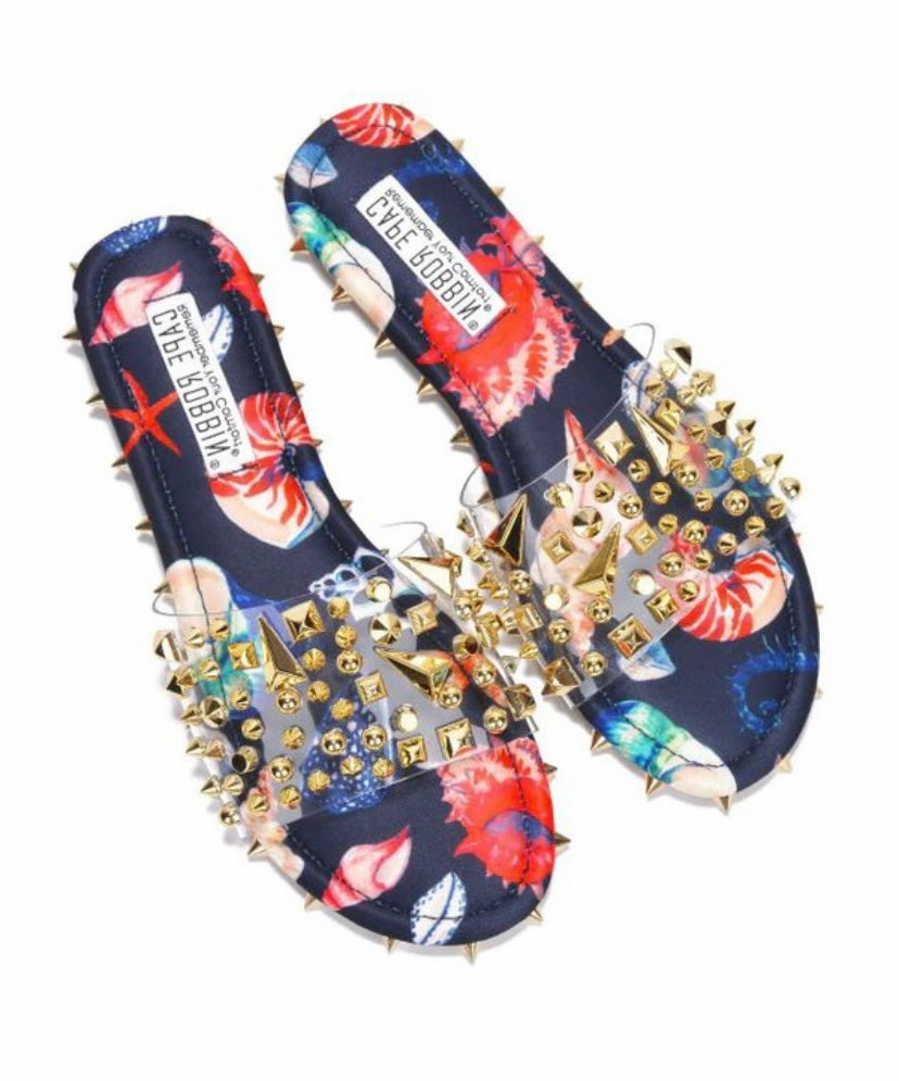Studded Clear Sandals