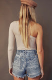 Denim Bandana Shorts