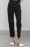 Black High Rise Mom Jeans