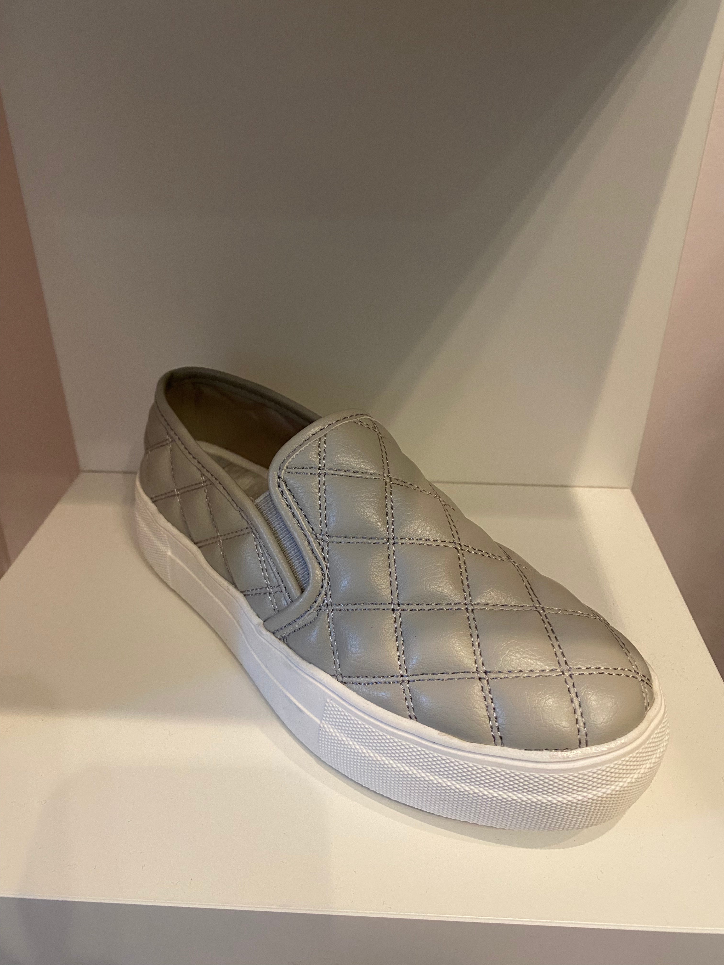 Grey Quilted Sneakers