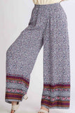 Navy Floral Palazzo Pants
