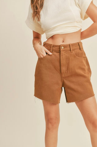 Toffee Cut Off Shorts