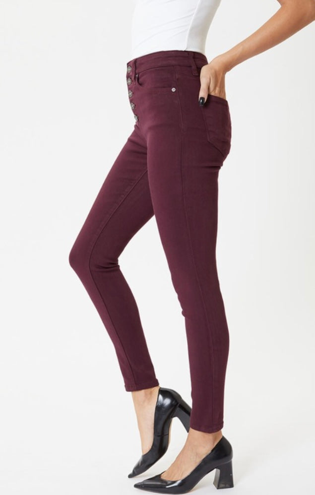 Wine Skinny Jeans