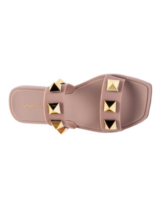 Nude Stud Sandals