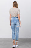 Lightwash Distressed Mom Jeans