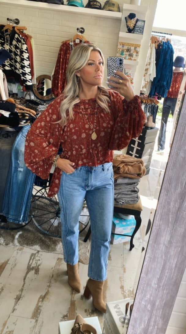 Pintucked Boyfriend Jeans