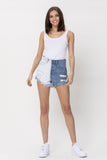 Two Tone Jean Shorts