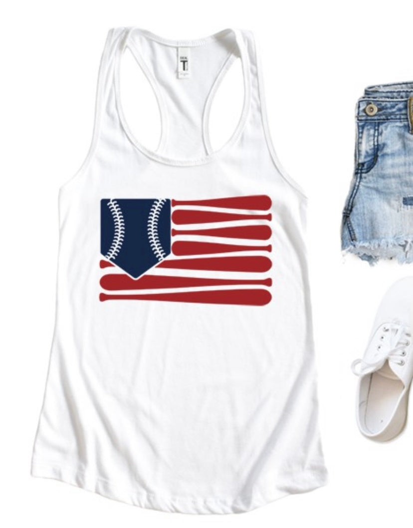 Baseball Flag Tank