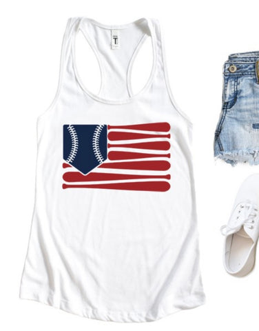 Baseball Flag Tank