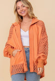 Orange Crochet Jacket