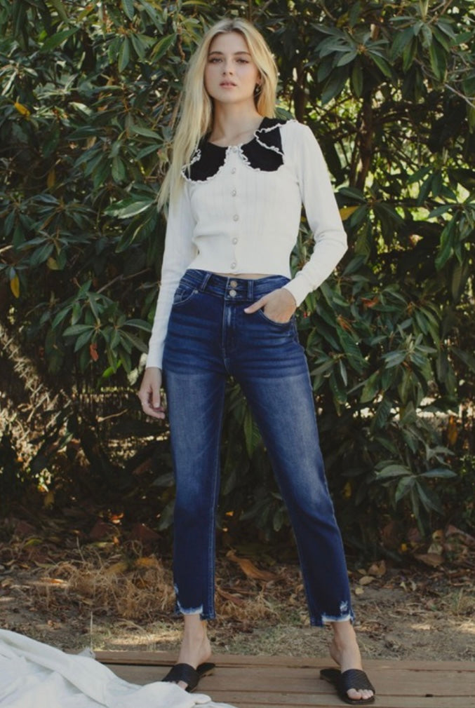 High Rise Straight Leg Jeans