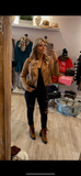 Camel Cropped Moto Jacket