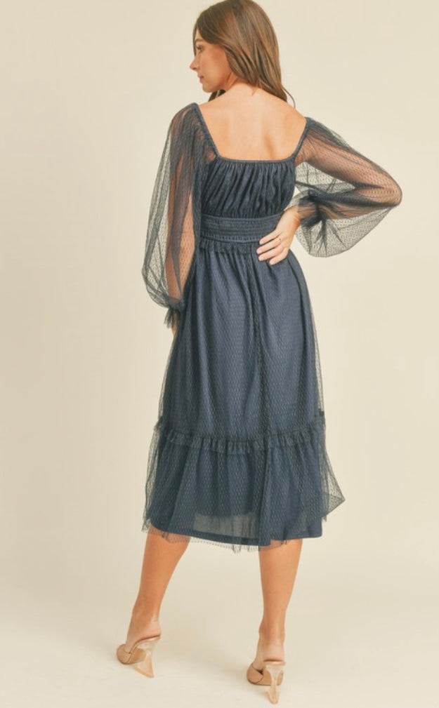Navy Lace Dress