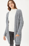 Grey Chenille Cardigan