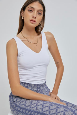 White V-Neck Cami