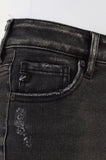 Black Distressed Bermuda Shorts