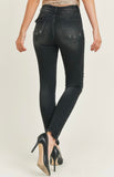 Black High Rise Vintage Skinny Jeans