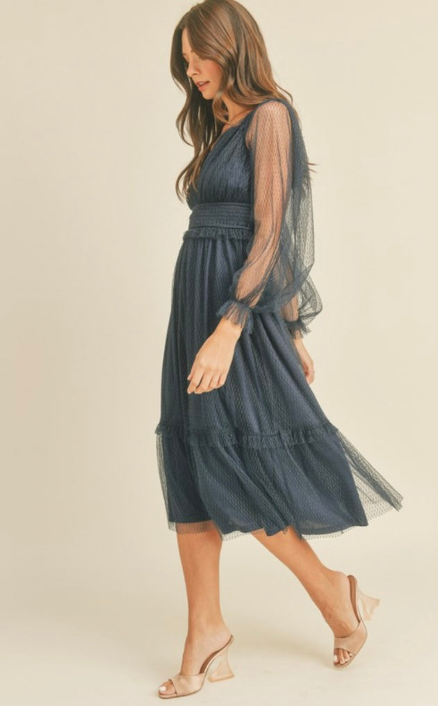 Navy Lace Dress