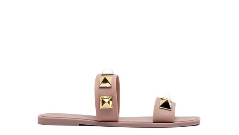 Nude Stud Sandals