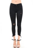 Black High Rise Distressed Jeans