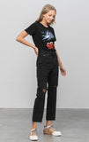 Black High Rise Mom Jeans