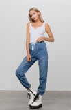 Denim Drawstring Joggers