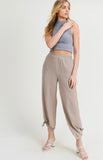 Taupe Side Tie Jogger Pant