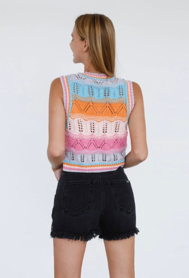Black Crossover Denim Shorts