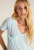 Iced Turquoise Crop Tee