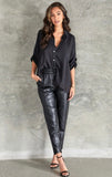 Black Leatherlike Trouser