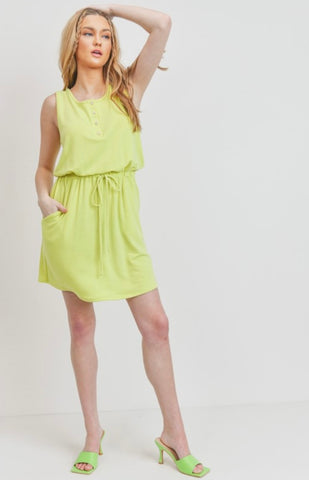Yellow Henley Dress